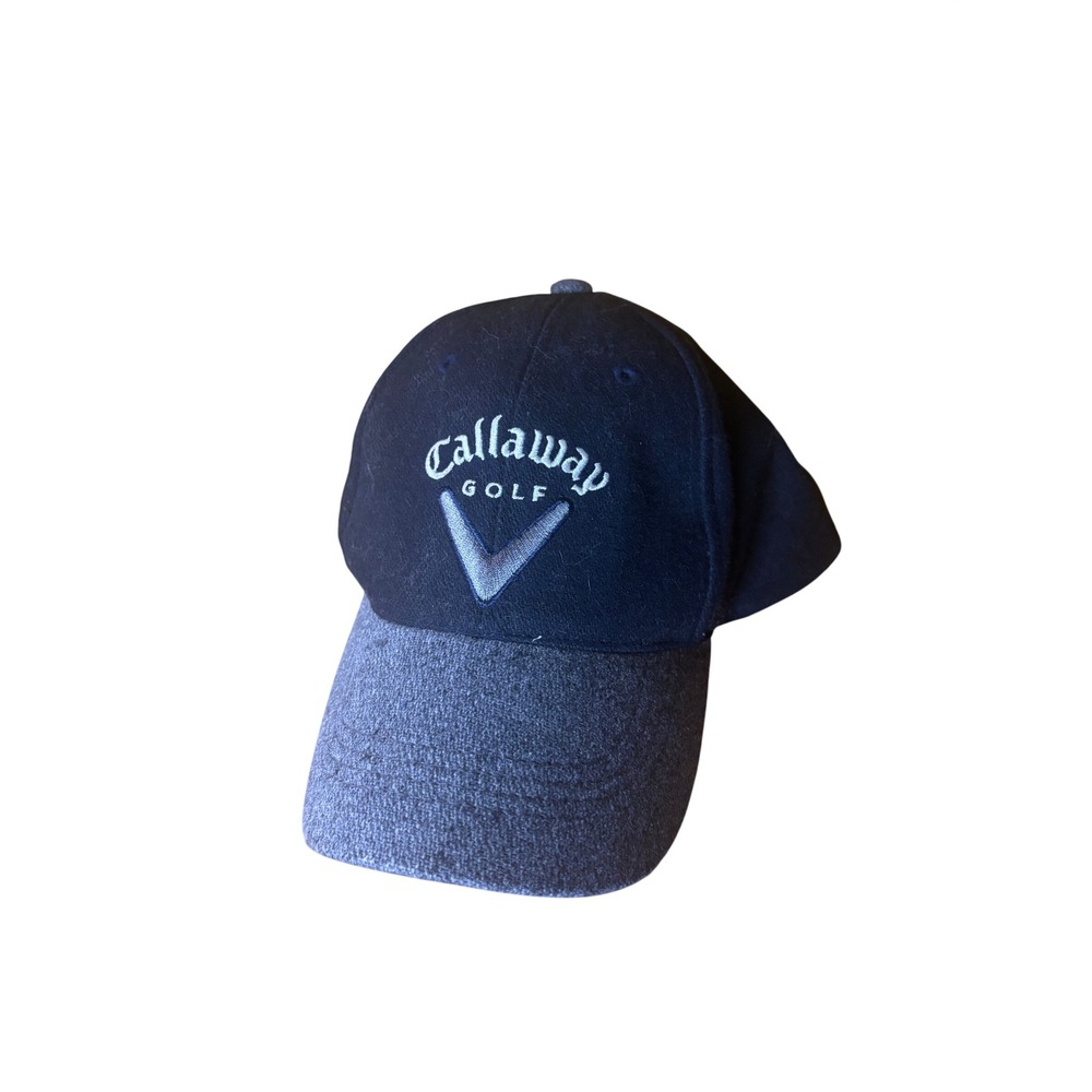 Callaway Golf Hat Navy Blue Grey Two Tone Adjustable Strapback Baseball Cap